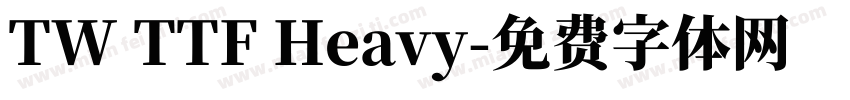 TW TTF Heavy字体转换